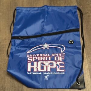 Varsity Blue Drawstring Bag